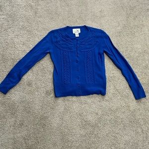 Anthropologie Blue Cardigan Sweater